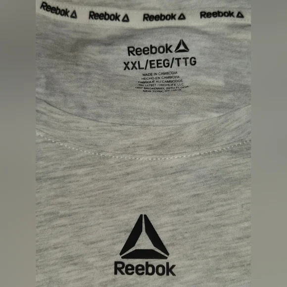 New! Lot Of 2, XXL Reebok Classic T-Shirts In Cobalt And Grey - Picture 4 of 9